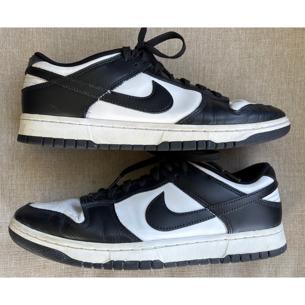 Nike Dunk Low Retro Men's Size 10.5 White Black Panda Sneakers DD1391-100 Dunk